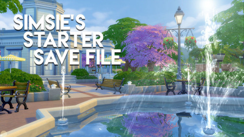 lilsimsie: SIMSIE’S STARTER SAVE FILE DOWNLOAD I went in and renovated every community lot, fi