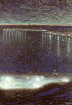 vartea:  Eugène Fredrik Jansson: Dawn over Riddarfjärden, 1899. 