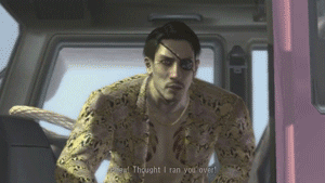 caocaowearsprada:  The things Majima does for you, Kiryu. You don’t find friends