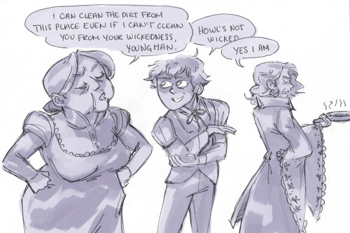 dwj-howls-moving-castle: frizz-the-bee: HMC novel doodle- Howl and Sophie are the sassiest 