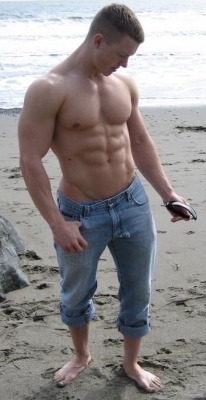 Justanothergaysupervillain:buff Hunk On The Sands.