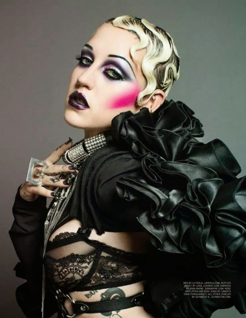 zanabayne:Brooke Candy styled in the Zana Bayne ‘Chevron Harness’ for Bust MagazineStyled by Lisa 