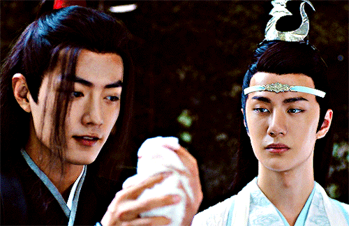 Lan Wangji And Two Of The Things He Loves The Most In The World: Wei Ying And Rabbits