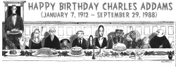 greggorysshocktheater: Happy Birthday Charles Addams!