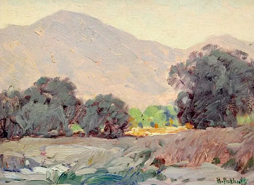 Hanson Puthuff (1875-1972)California FoothillsOil on canvas board 16&quot;h x 20&quot;w