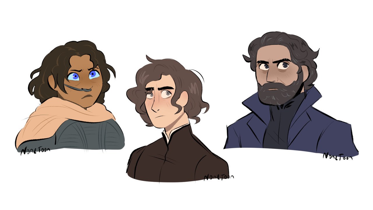 Here are those Dune sketches to actually draw people from reference for once