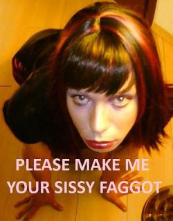 sissylara: feminization:  PLEASE MAKE ME YOUR SISSY FAGGOT!  The position one should adopt naturally as a Sissy 