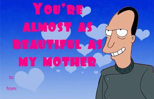 awesomegirlystuff:  Futurama Valentines: Supporting Characters! (and zoidberg) 