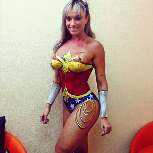 ny-m-teacher:Another painted Wonder Woman.  How do I get this job?