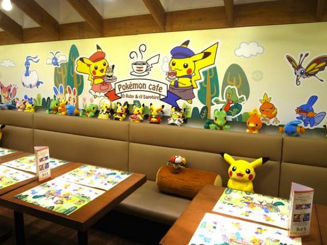 kotakucom:  Photos from the Pokémon Cafe Ω Ruby &amp; α Sapphire, which opened
