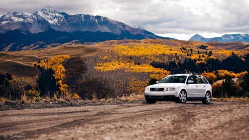 My B6A4 Avant in Telluride, CO w/ the San Juan Mountains in the background. #audi #audia4 #audia4ava