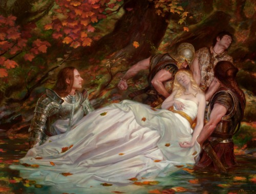 The Lady of Shalott.Art by Donato Giancola.