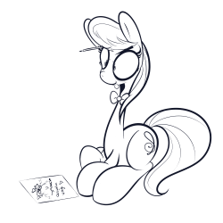 ummpinkiepie:  Octavia uses her artistic abilities for some well deserved shipping.   x3