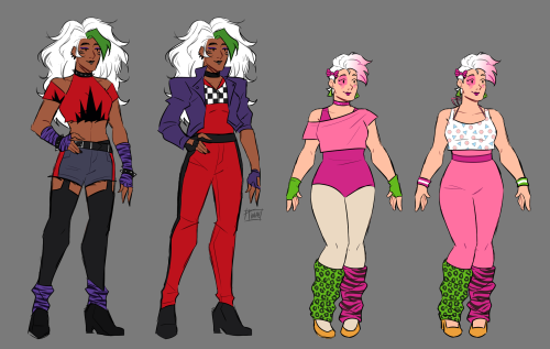 I never posted this, but have some outfits designs of my glamrock Chica and Roxy that I did long tim