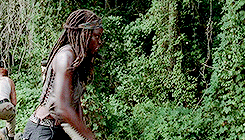   Michonne + Sword Kills [Season 5]↳ Do you miss the sword? Wasn’t really mine in the first place. Found it in the very beginning. It was just me and them out here all day, every day for a good long time. I don’t know what that was, but it wasn’t