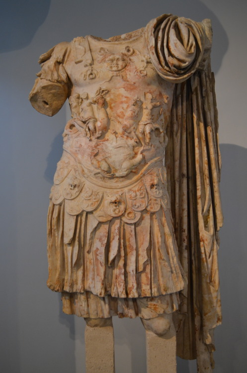 greek-museums:Archaeological Museum of Thessaloniki:Torso of a male wearing cuirass (2nd century A.D