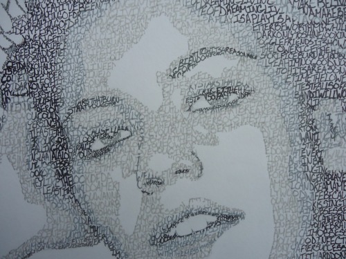 diamondheartbreakers:I drew her using her song lyrics.This must’ve taken lots of time but it l