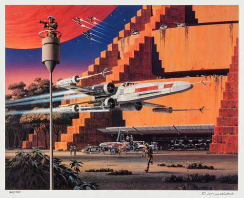 Ralph McQuarrie merchandise art for Star Wars. In this case, for the 1996 Micro Machines Action Flee