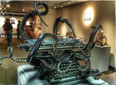 urban-pornography:ilovephilscock:steampunktendencies:Octopus Typewriter by Courtney Brown #steampunk