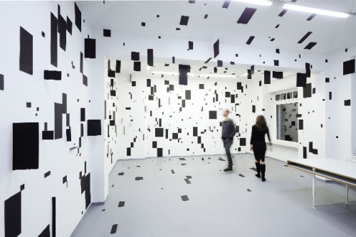 showslow:  Various installations in Italy, England, Japan and Germany by Esther Stocker | http://www.estherstocker.net/ 