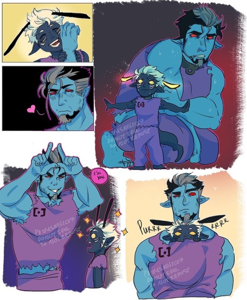 promsien:  Decided to put both sketchpage commissiosn i did together! Lil alien boy is named “khal”.
