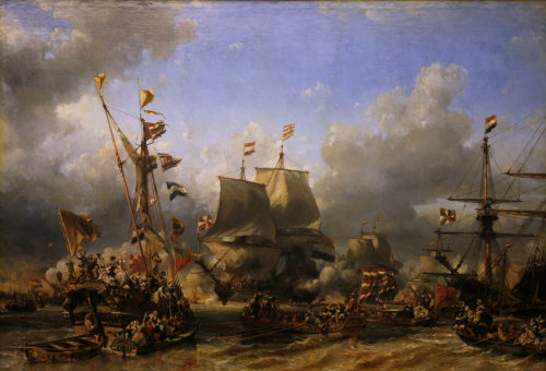 via-appia: The Embarkment of De Ruyter at the Battle of Texel, 1667 Eugène Isabey (1804&ndash