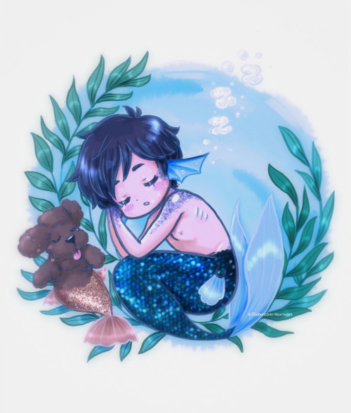 Some mermen (+ Merkachin) in their natural habitat (Mer)May’s miniprints for my patrons Twitter | Pa