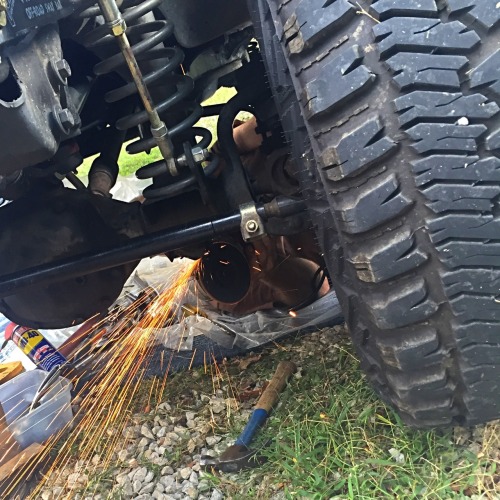 Me and daddy showed that piece of junk who is boss. Lower control arms are installed and I drove hom