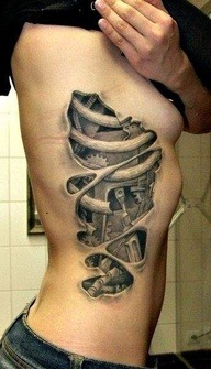 mandrattoo:  See more 3D ribcage  See more beautiful art on my blog