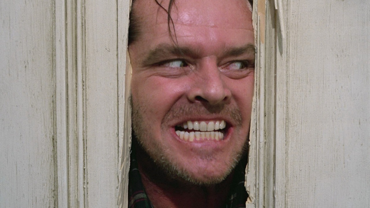 the-overlook-hotel:  Filming jack Nicholson’s iconic “Here’s Johnny!” moment