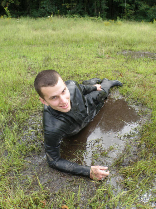 pigboysshowcase: Pi Iota Gamma’s Pledge Cletus lounging on the grass with his brothers and then in t