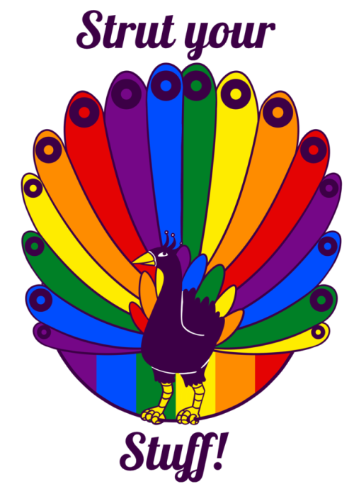 non-corporeal:  Pride flag peacocks!  These are all available on my new redbubble! 
