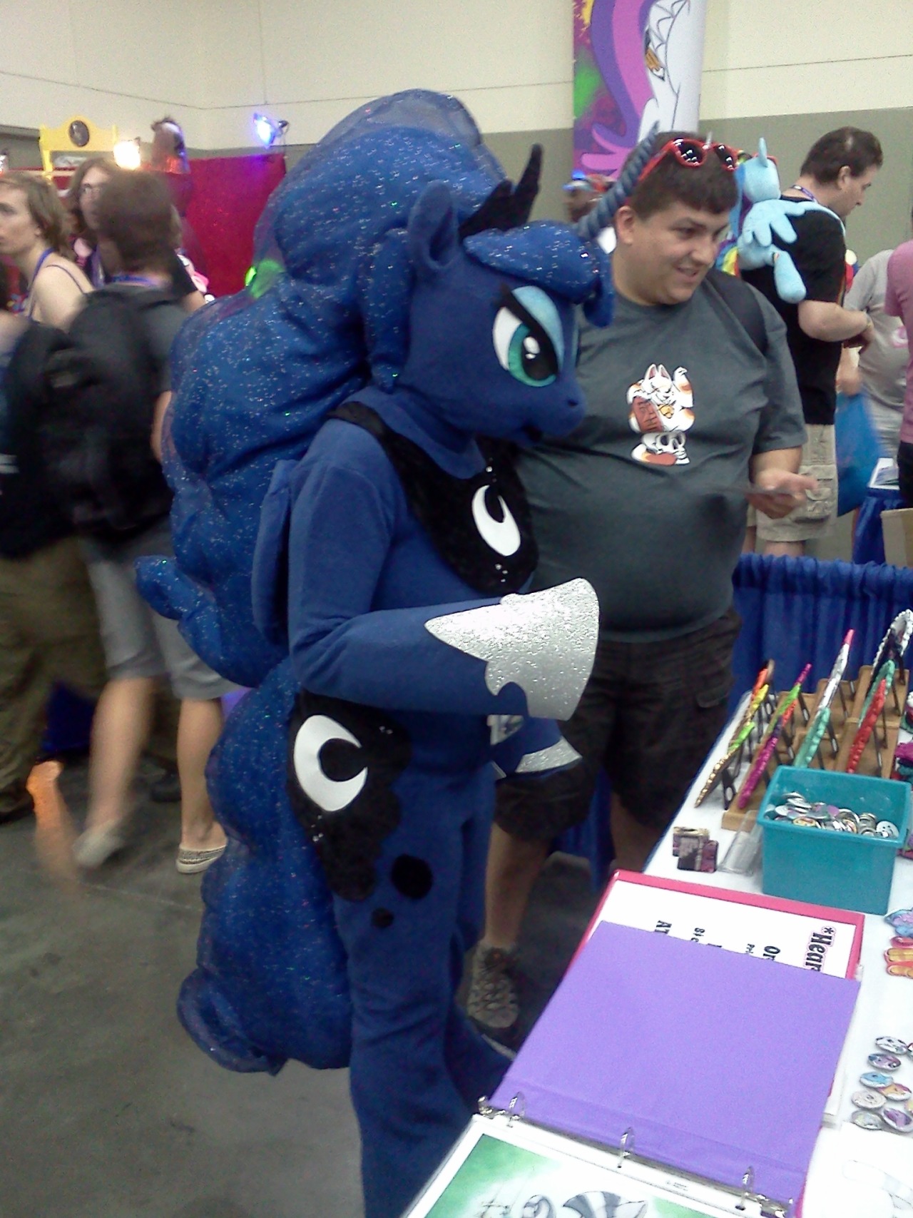 Fursuits, awesome plushies, and a super cool shirt that i had to take a picture of
