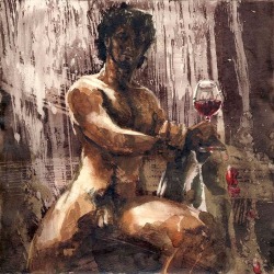 Robert C. Rore (Germany)  Bacchus 4  Aquarell,