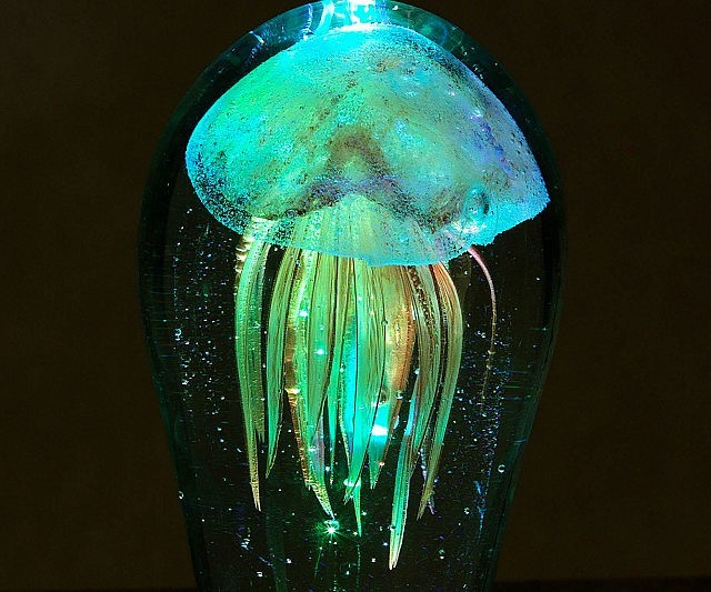 awesomeshityoucanbuy:  Glow In The Dark Jellyfish PaperweightGive your eyes something