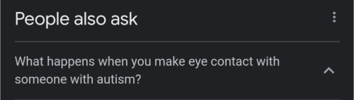 loukarr:amphibulous:lycanthrop-ee:things that happen when you make eye contact with an autistic person: - their lazers activate- the killer gets you- the enderman instinct - they turn into a flock of ravens and disperse - you catch the autism - deletes