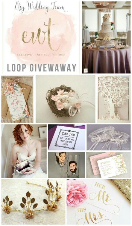 Etsy Wedding Team @etsyweddingteam instagram loop giveaway starts tonight, Monday Jan 18th at 8pm ES