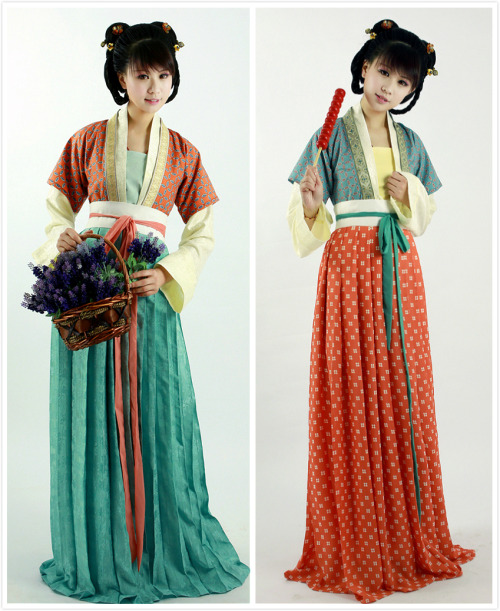 changan-moon:Chinese hanfu collection in Tang dynasty style, both half and whole length, by 锦瑟衣庄. Th