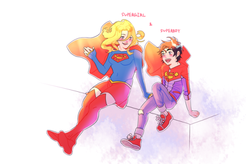 supergirl, superboy and damijon, one of the damijon is NSFW