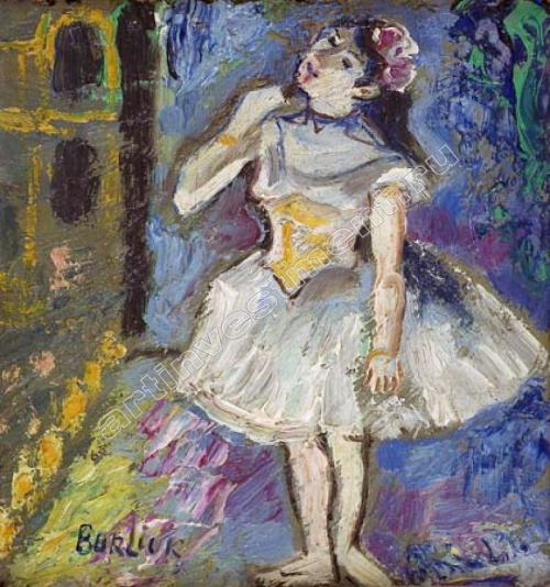The Ballerina, David BurliukMedium: oil,panelwww.wikiart.org/en/david-burliuk/the-ballerina