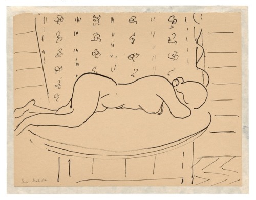 artist-matisse: Female Nude Lying Facedown on a Table, Henri Matisse, 1911, Art Institute of Chicago