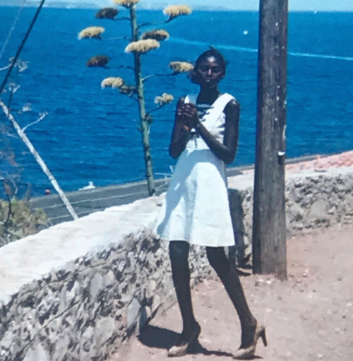 chimiraa: Blue - Duro Olowu, Archive from behind the scenes photograph of Kinee Diouf