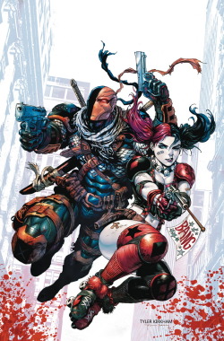 extraordinarycomics:  Deathstroke &amp; Harley Quinn by Tyler Kirkham.