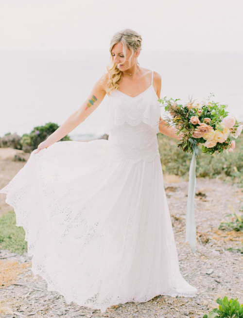 Featured by Green Wedding Shoes (Fondly Forever Photography)Gown by Rue De SeineFloral Design by Sir