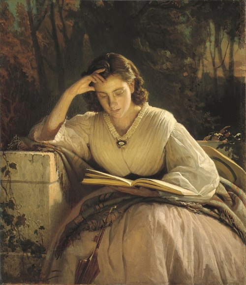 readingandart: Woman Reading. Portrait of Sofia Kramskaya, the Artist’s Wife (+1866) Kramskoy Ivan N
