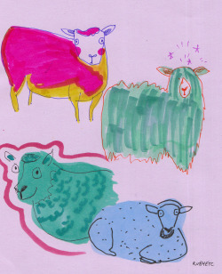 rubyetc:  taking a break from the break I’m taking to draw some sheep  
