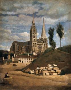   The Cathedral of Chartres, Jean-Baptiste-Camille Corot, 1830  