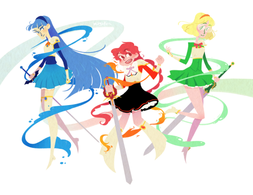 mayakern:a magic knight rayearth print i made for con season! growing up this was one of my all time