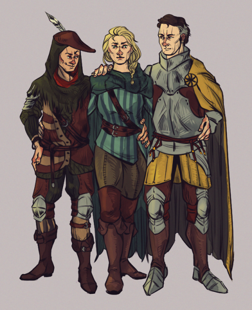 etaedraws:Queen Meve and her disaster boys aides-de-camp