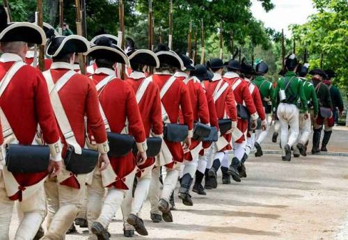 bantarleton:British regulars, American Provincial Loyalists and Hessian Jaegers on the march.